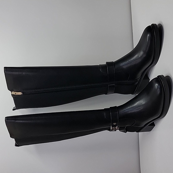 TOMMY HILFIGER NEW BLACK KNEE HIGH BOOTS SZ 7.5 - Picture 3 of 12